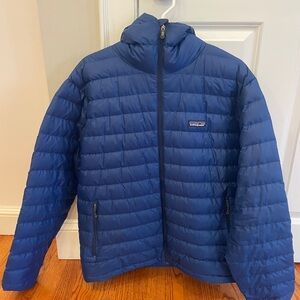 Patagonia Men’s Down Sweater Blue Puffer Jacket